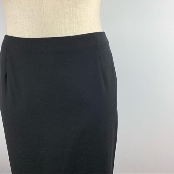 Eddie Bauer womens skirt size 14 black 41% wool  long modest vintage 90s Y2k - Picture 2 of 11